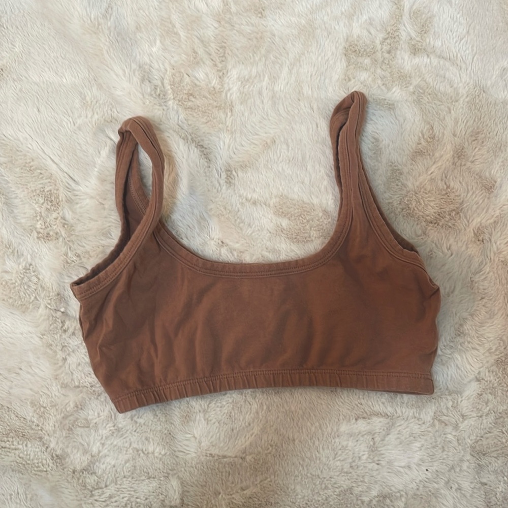 two avail PRICED INDIVIDUALLY OMG ARQ wide strap bra size medium in light brown